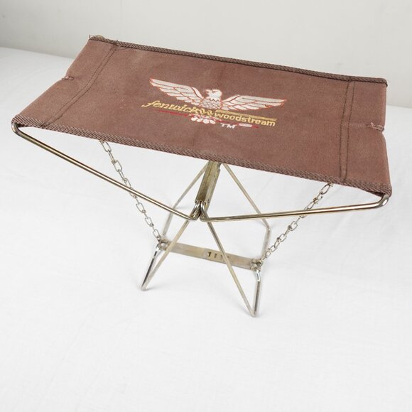 Vintage 80s Fenwick Woodstream Folding Fishing Camping Hunting Stool Outdoor - Picture 9 of 13
